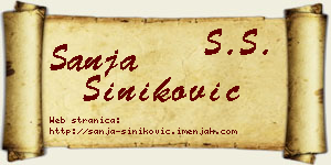 Sanja Šiniković vizit kartica